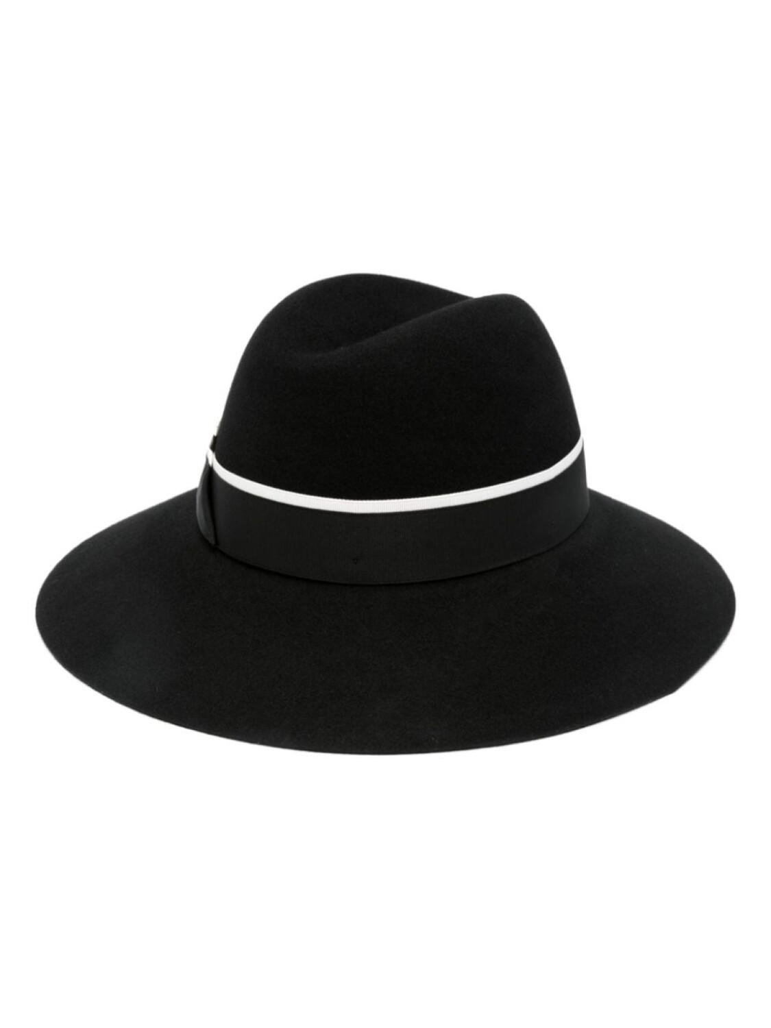

Borsalino фетровая шляпа с логотипом и лентой, черный
