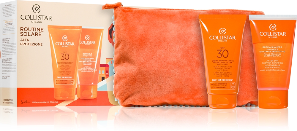 

Ультразащитный крем для загара SPF 30, подарочный набор для загара Collistar, spf 30 2× 150 мл