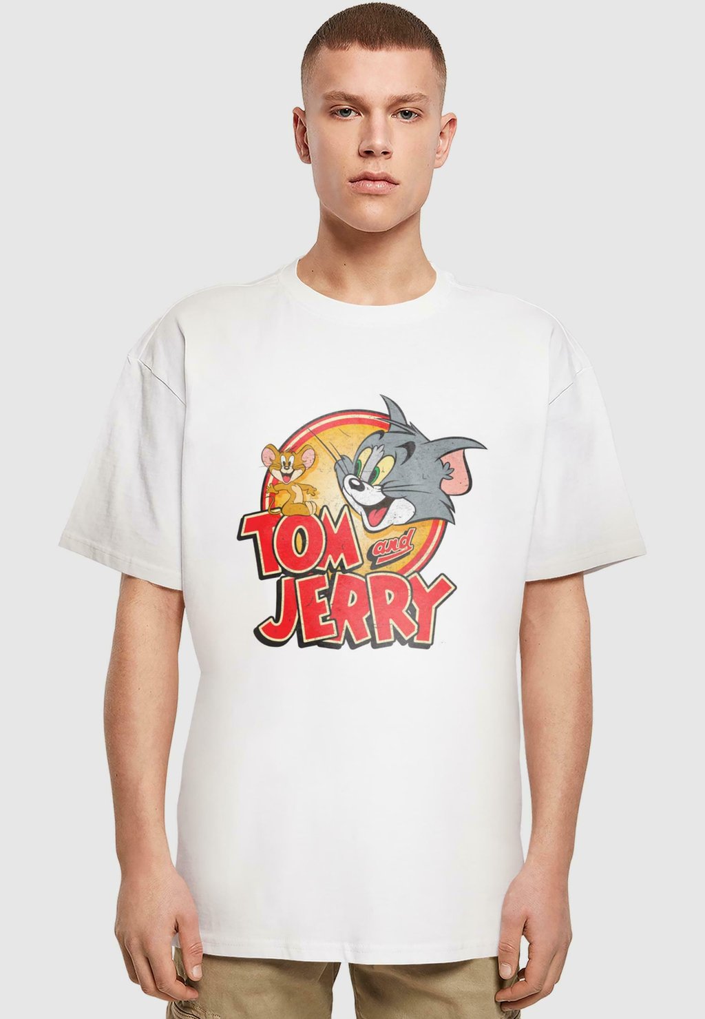 

Футболка с принтом TOM AND JERRY - VINTAGE GRAPHIC HEAVY TEE Merchcode, белый