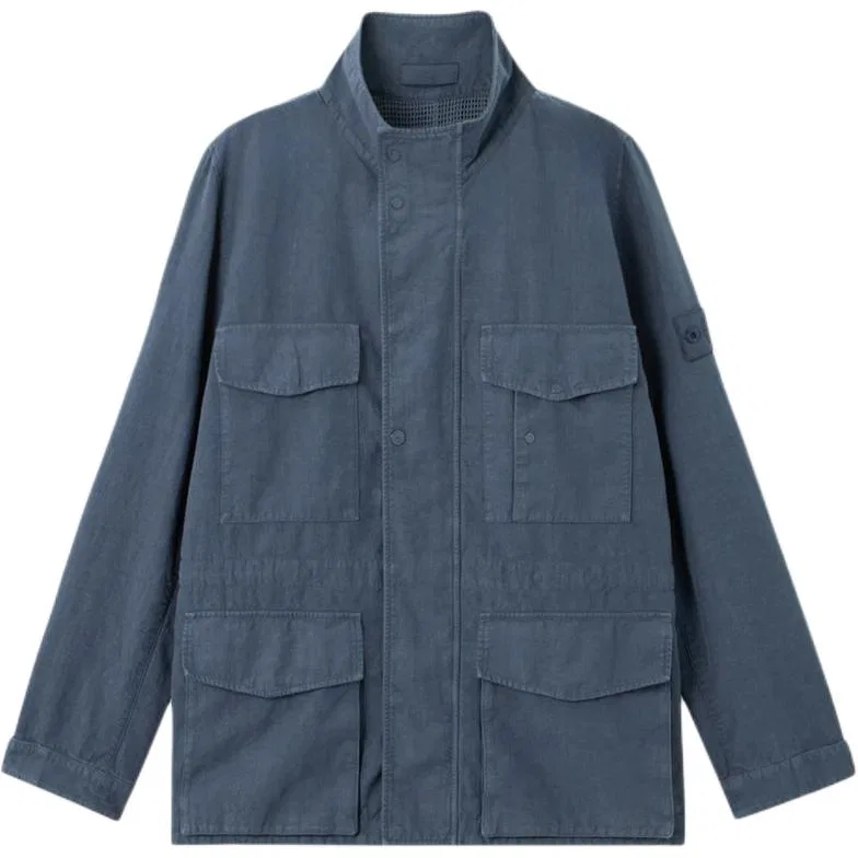 Куртка с нашивкой-компасом Stone Island Slate Blue