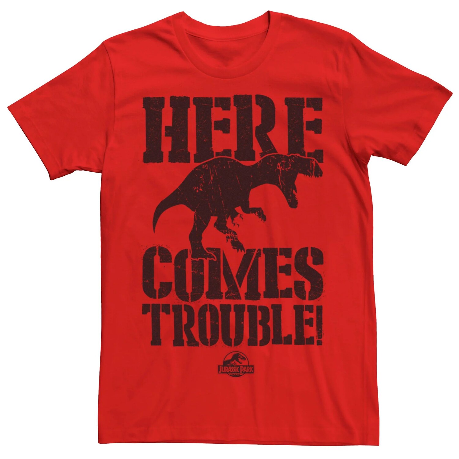 

Мужская футболка Jurassic Park Here Comes Trouble Licensed Character