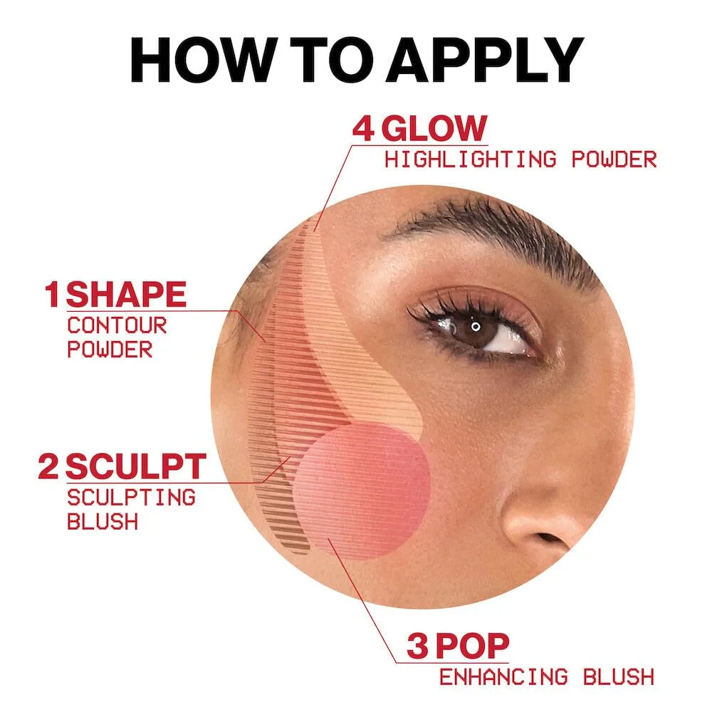 Палетка теней для лица Smashbox Halo Sculpt + Glow | Витамин Е, стойкая формула, контурирование и хайлайтер, 0,55 унции., 02 - Back To Cali — фото 4