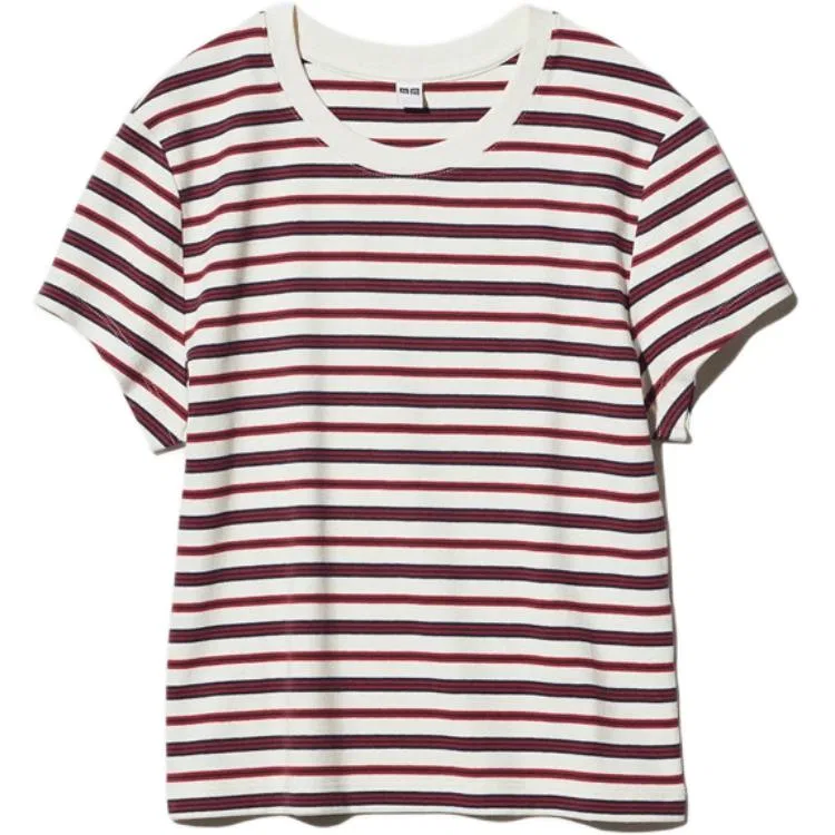 Футболка женская SS26 Agate Red с круглым вырезом UNIQLO