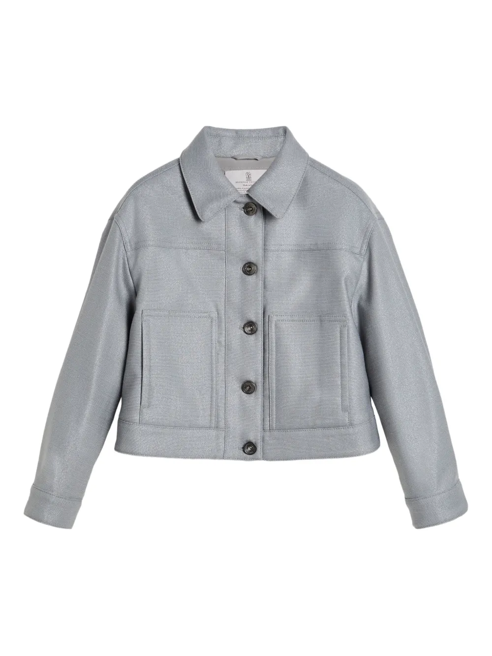 

Шерстяной пиджак Brunello Cucinelli Kids, серый
