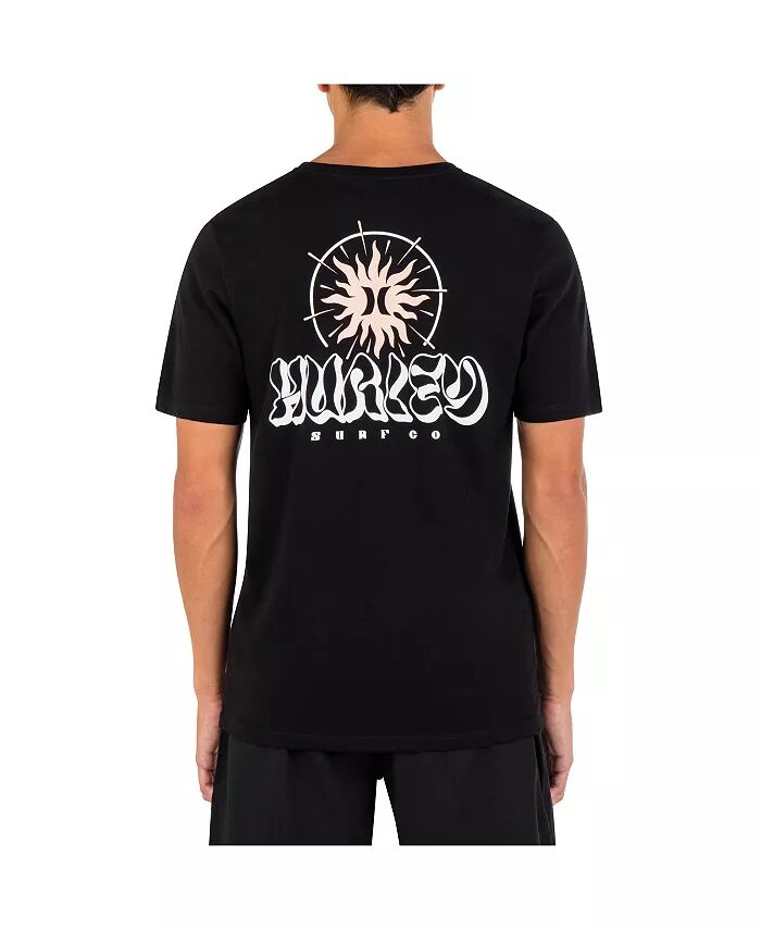 

Мужская повседневная футболка Cosmic Groove с короткими рукавами Hurley, черный
