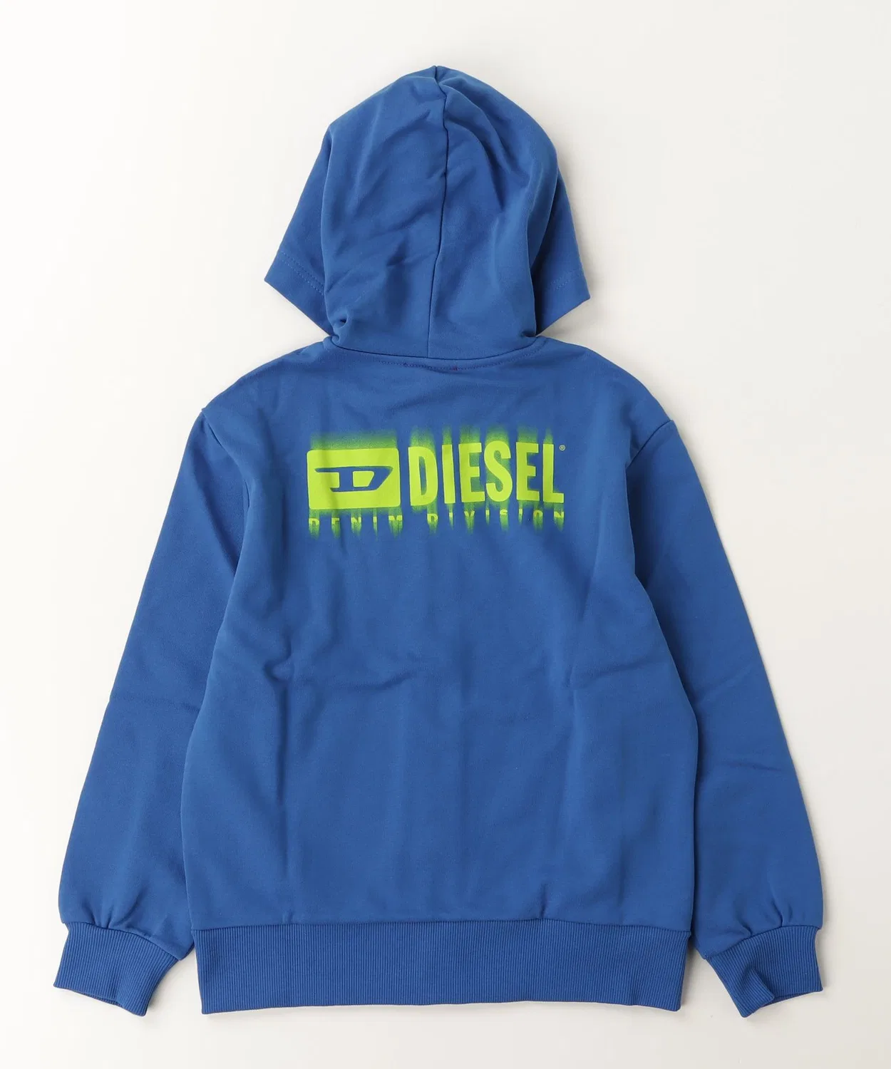 Детская толстовка-худи DIESEL на молнии, синяя — фото 4