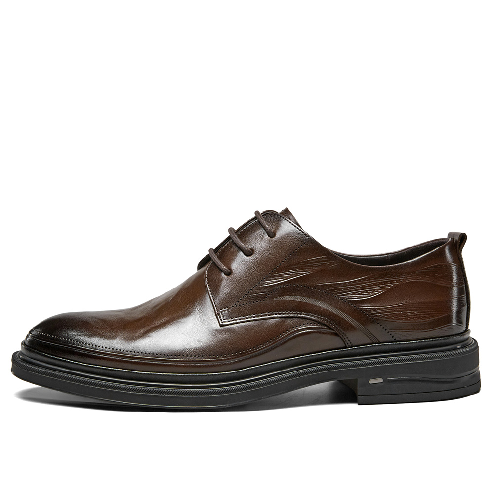 

YEARCON Мужские туфли дерби на низком ходу коричневые, цвет Brown