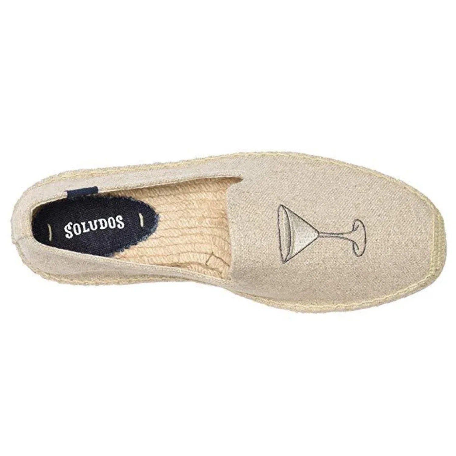 Мужские эспадрильи Soludos Dry Martini Smoking Slippers бежевого цвета, модель ZAP2110 — фото 2