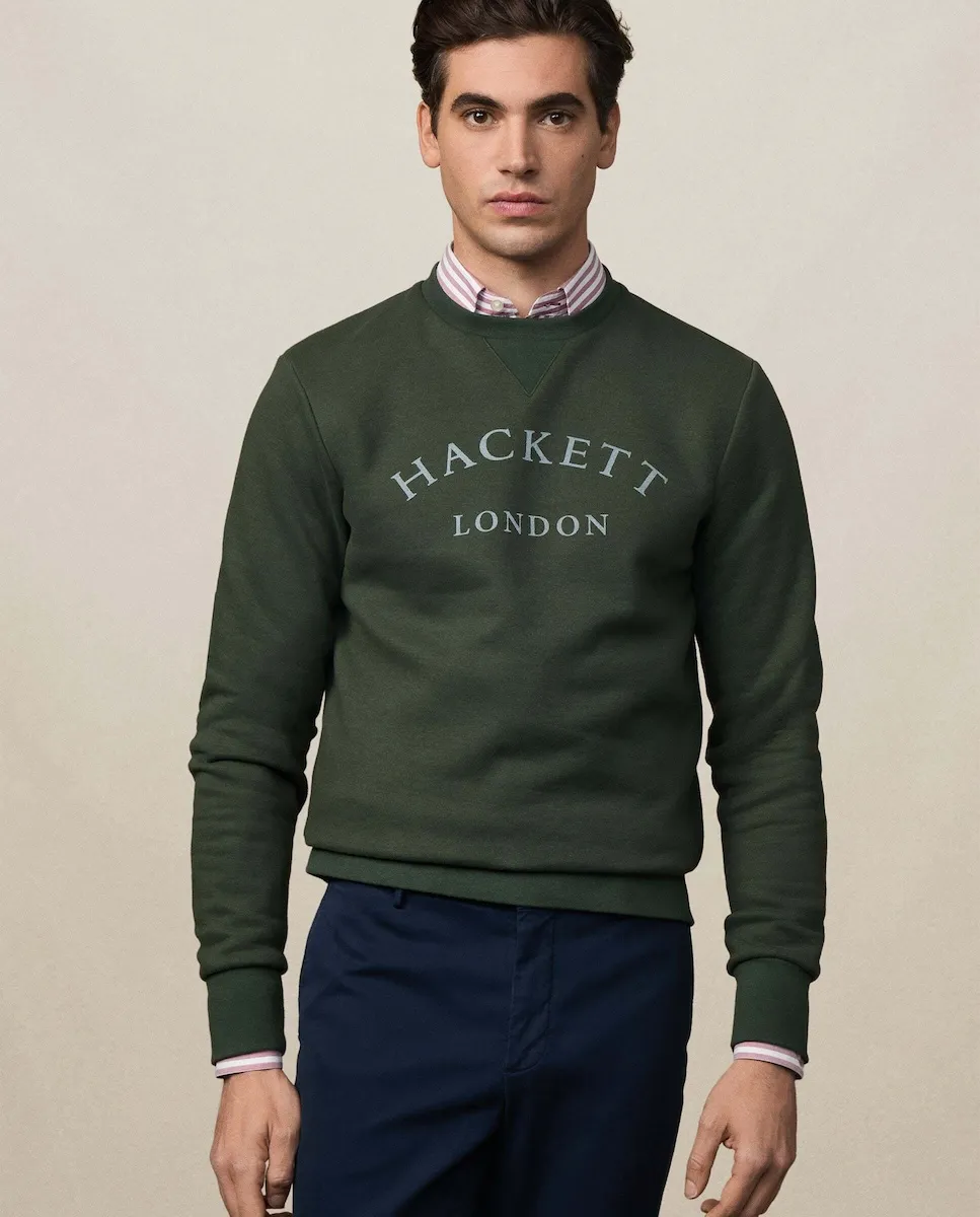 

Толстовка HACKETT HERITAGE ESS AW CREW Hackett, зеленый