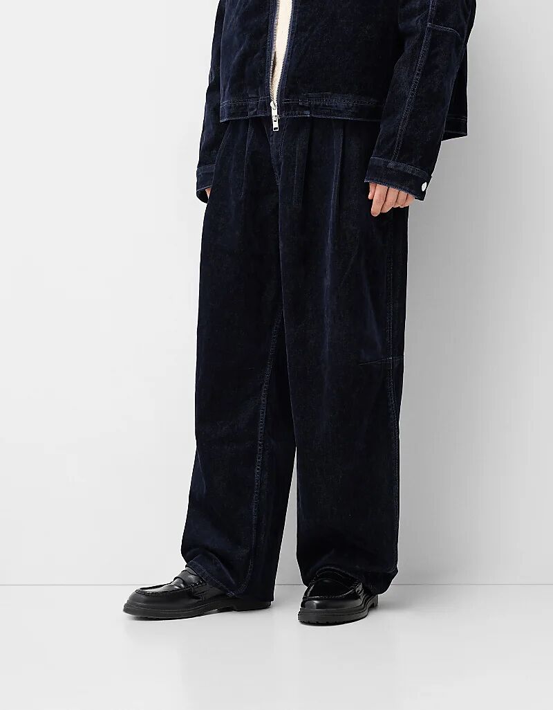 

Bershka – Коллекция – Джинсы из денима темно-синего цвета, коорд.