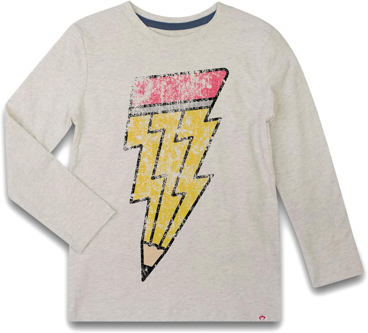 

Футболка Appaman Kids Creative Spark Pencil Graphic Long Sleeve Tee, цвет Cloud Heather