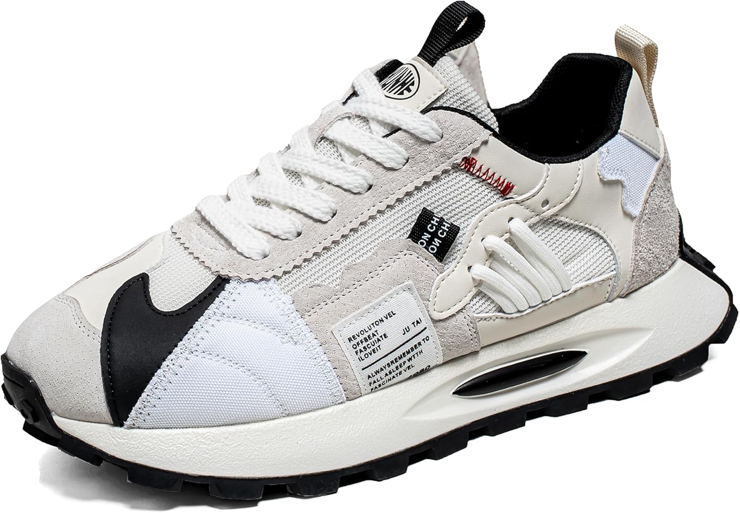 

Мужские кроссовки ZHOUPULP, стильные массивные, легкие, дышащие, для ходьбы, с нескользящей подошвой, повседневные спортивные обувь для мужчин, белый