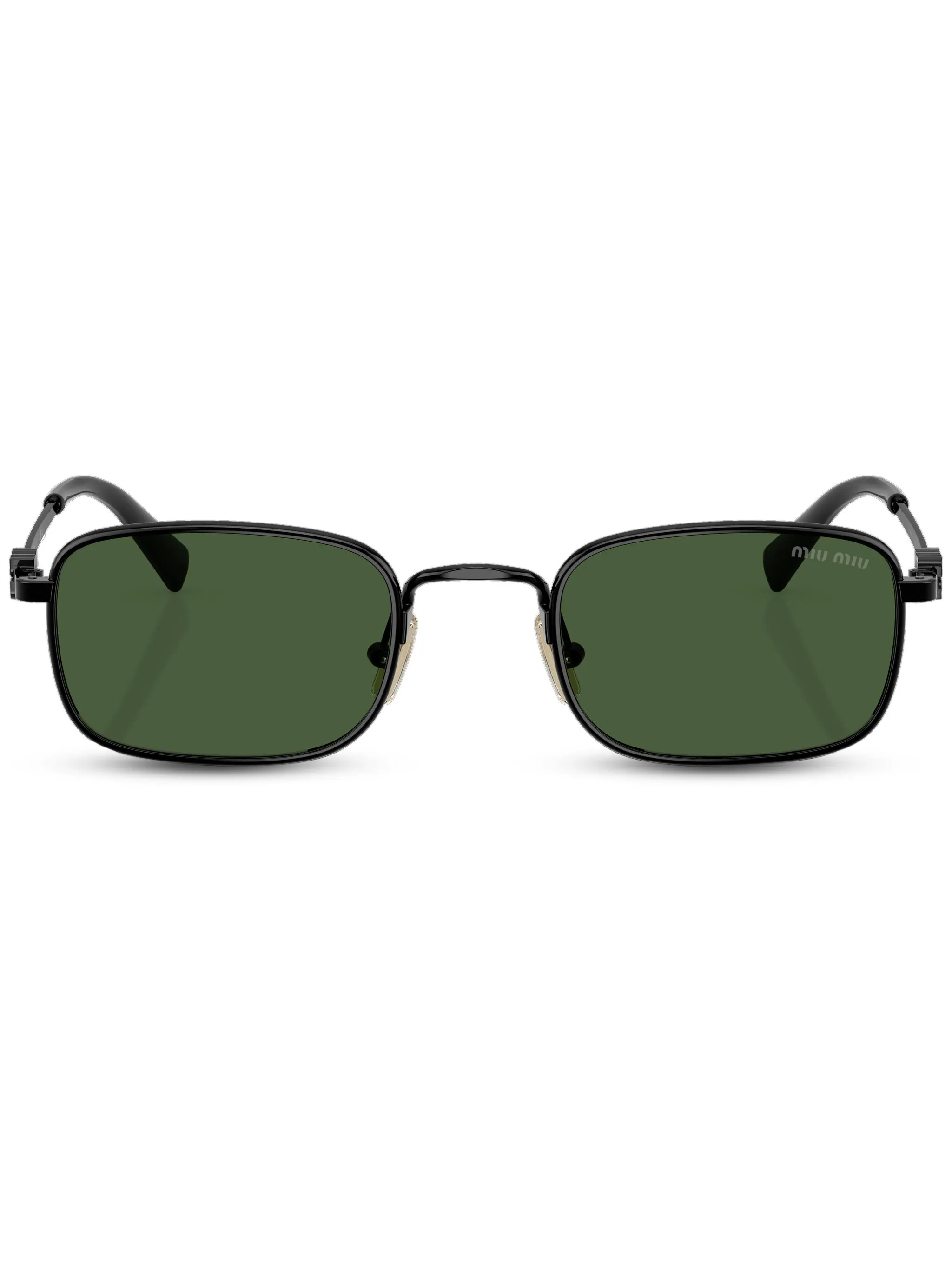 

Солнцезащитные очки в квадратной оправе Miu Miu Eyewear, черный