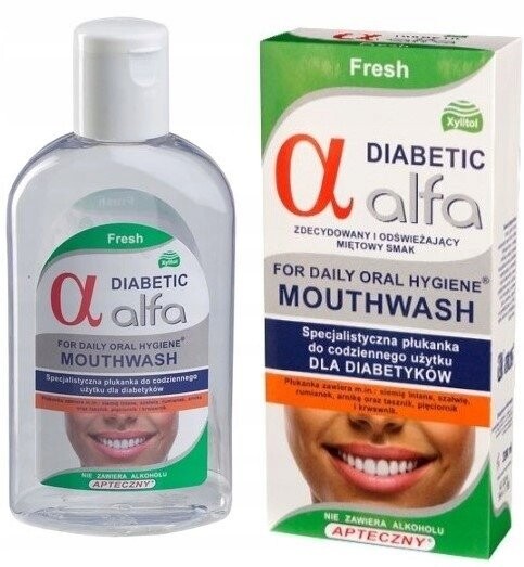 

Ополаскиватель для рта на травах, 200 мл Alfa Diabetic, Fresh