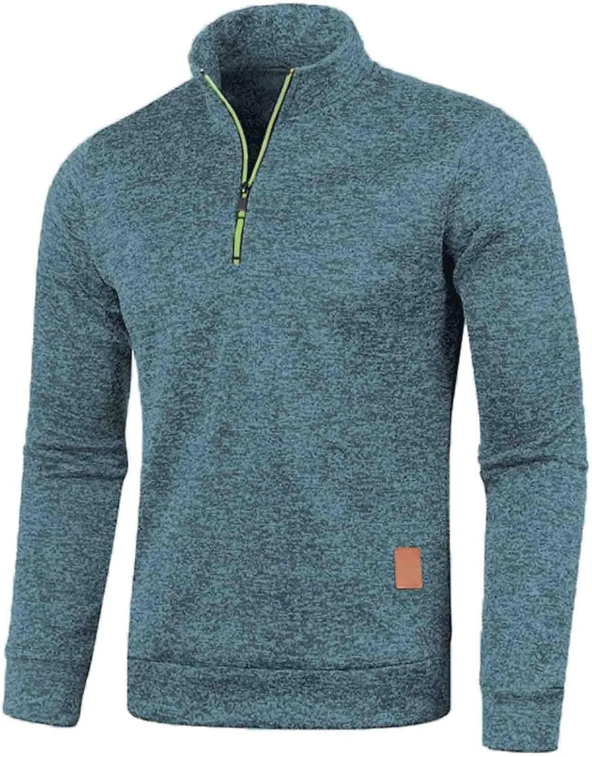 

Мужской свитер с молнией на четверть Slim Fit длинный рукав легкий воротник-стойка