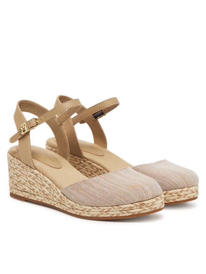 Эспадрильи Chambray Mid Wedge Espad FW0FW08477 Tommy Hilfiger, бежевый — фото 2