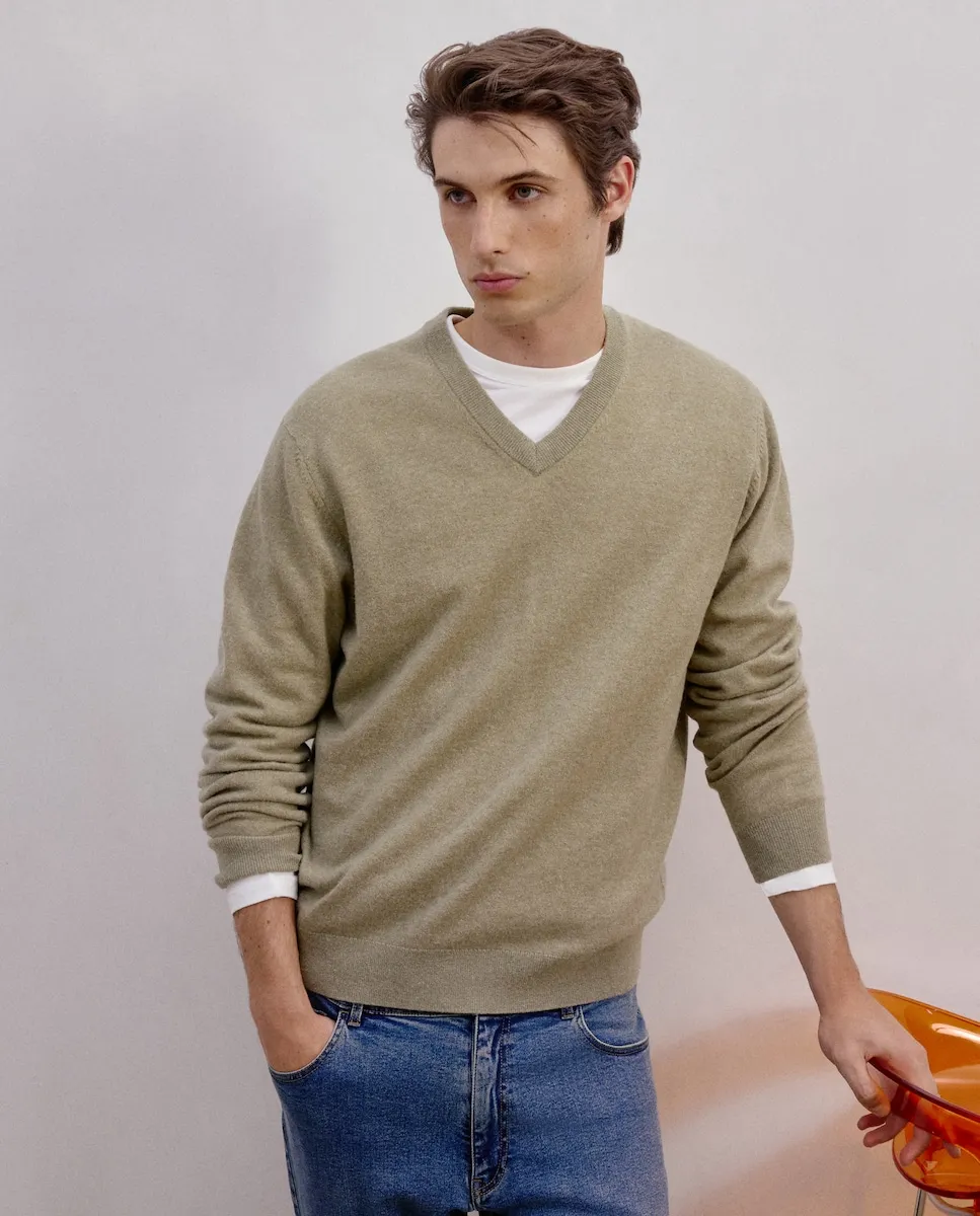 

Мужской свитер с V-образным вырезом Dustin, светло-зеленый