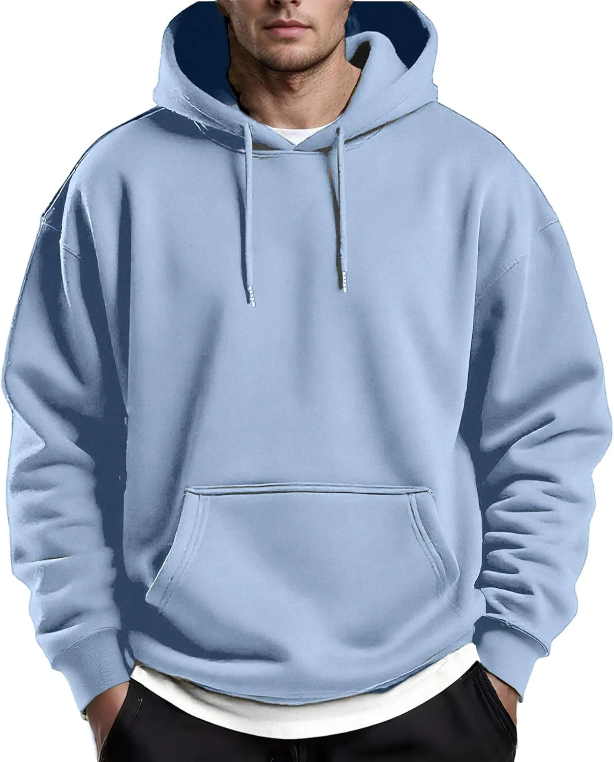 

Толстовка с капюшоном COOFANDY мужская, флисовая подкладка, с карманом-кенгуру