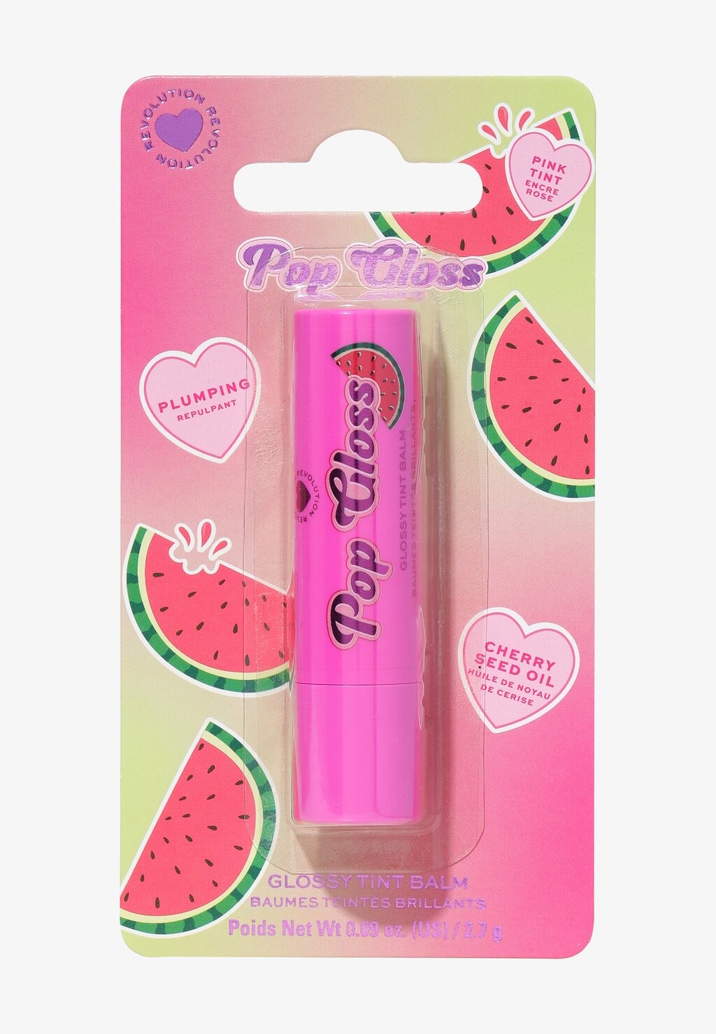 

Блеск для губ I HEART REVOLUTION POP GLOSS BALM I Heart Revolution, розовый