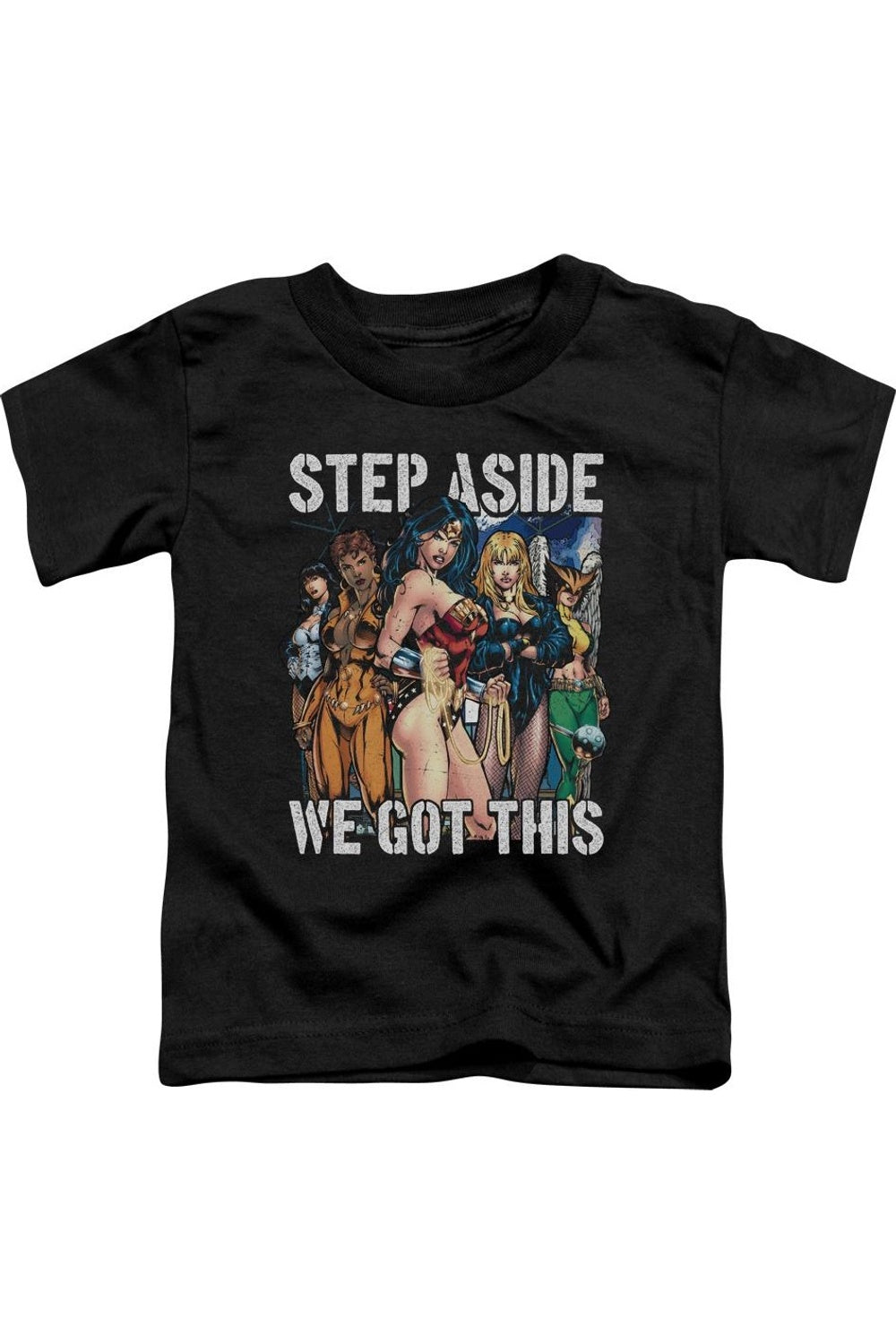 

Футболка с коротким рукавом для малышей "Героини Лиги Справедливости Америки" Gildan, черный