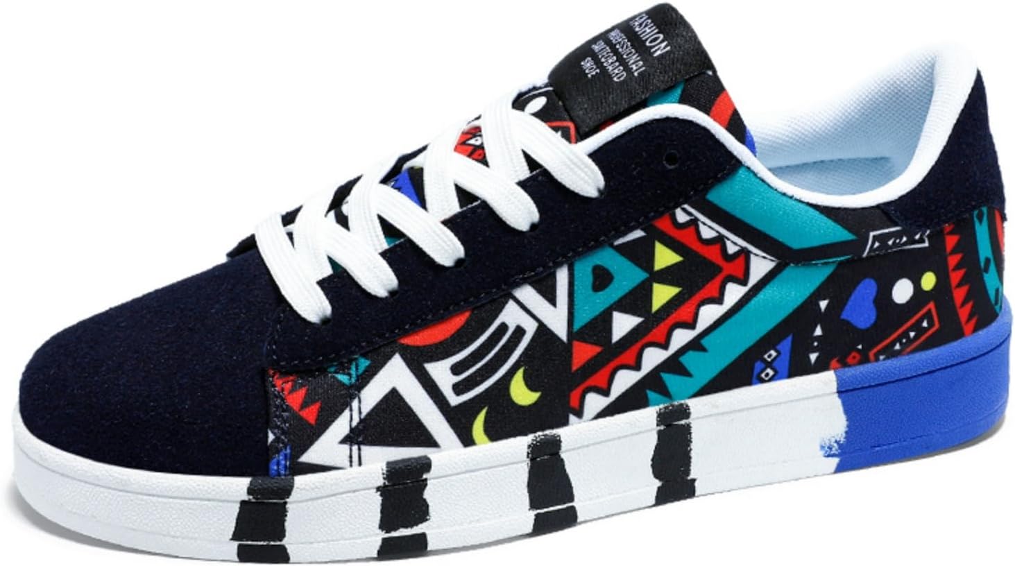 

Мужские модные спортивные кроссовки из холщовой ткани, стиль с шнуровкой, низкие, подходят для ходьбы, спорта, вождения и скейтбординга Khwfjas, синий