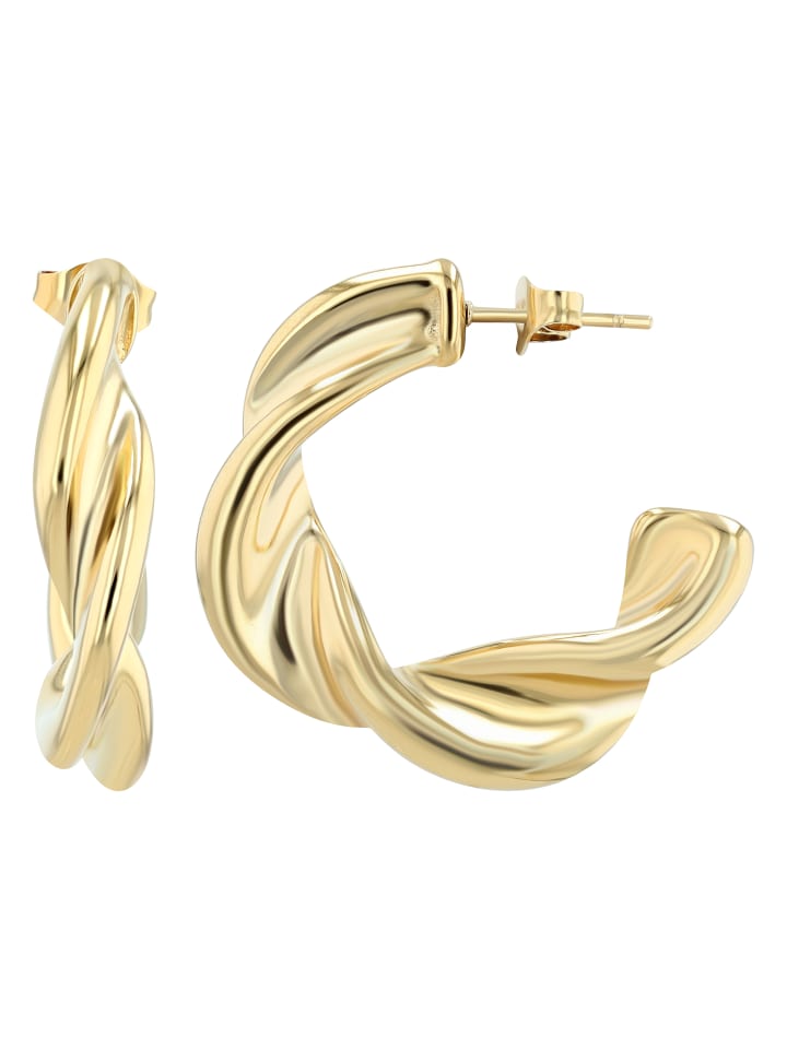 

Adeliás Женские серьги - серьги-кольца из нержавеющей стали в золотом исполнении