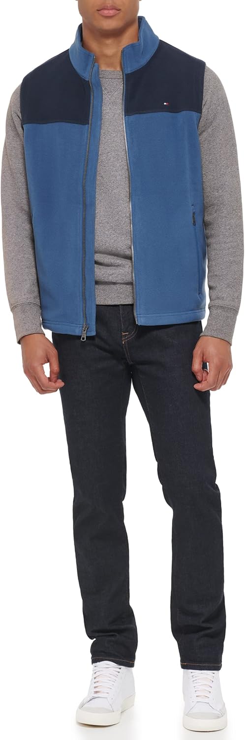 Легкий мужской жилет Tommy Hilfiger Polar Fleece, Navy/Ocean Blue — фото 2