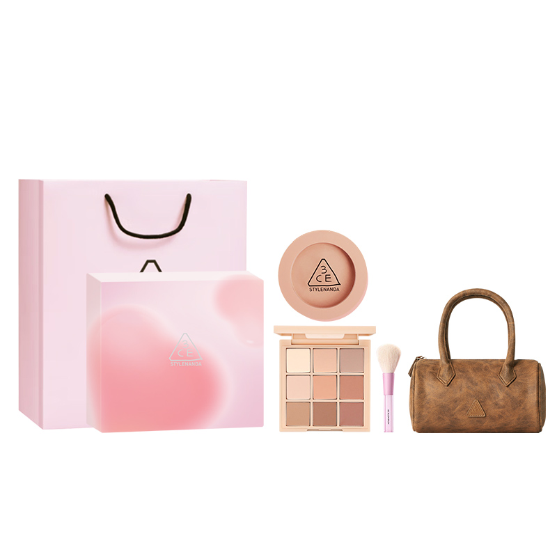 

Палетка теней для век румяна новичка девять квадратов наборы для макияжа легко растушевываются натуральный прозрачный 3CE