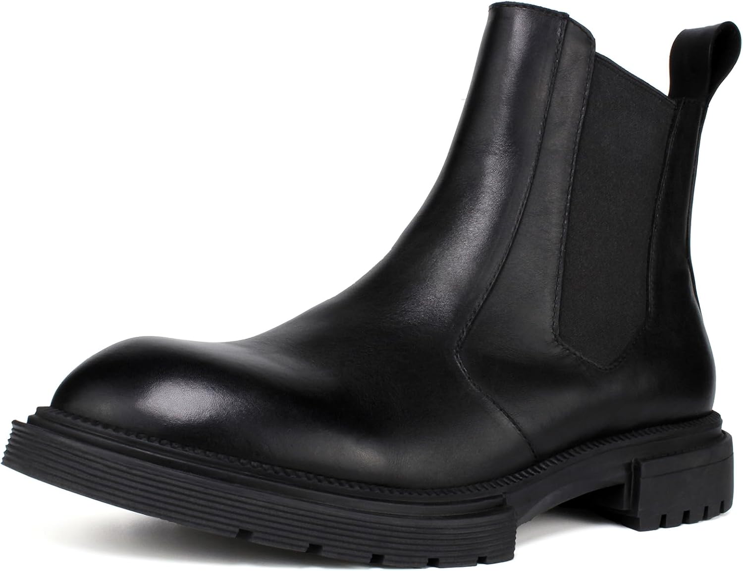 

Мужские премиальные челси 2025 года - противоскользящая резиновая подошва, натуральная кожа полного зерна и молния YKK, дышащая стелька OrthoLite, Деловые повседневные ботинки с технологией защиты от запаха Psanfawq, черный