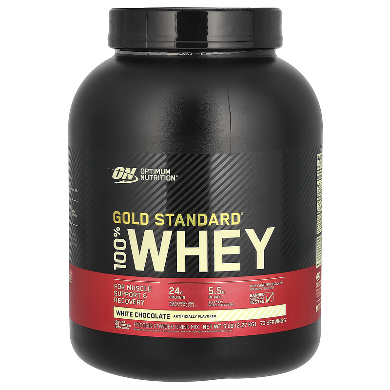 

Optimum Nutrition, Gold Standard, 100% сыворотка, белый шоколад, 2,27 кг (5 фунтов)