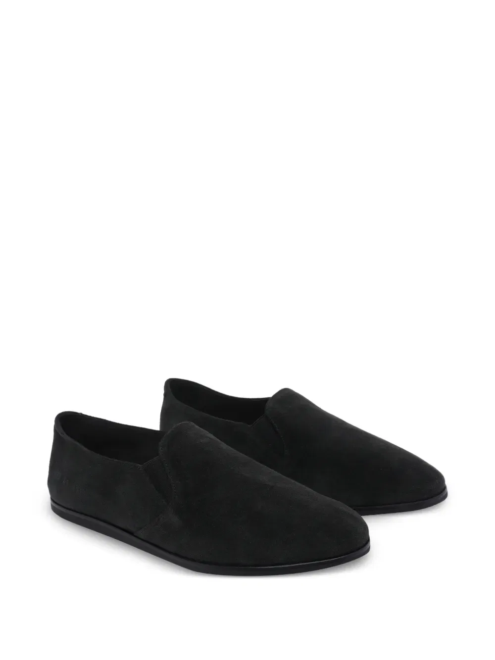 Замшевые кроссовки с закругленным носком Common Projects, черный — фото 2