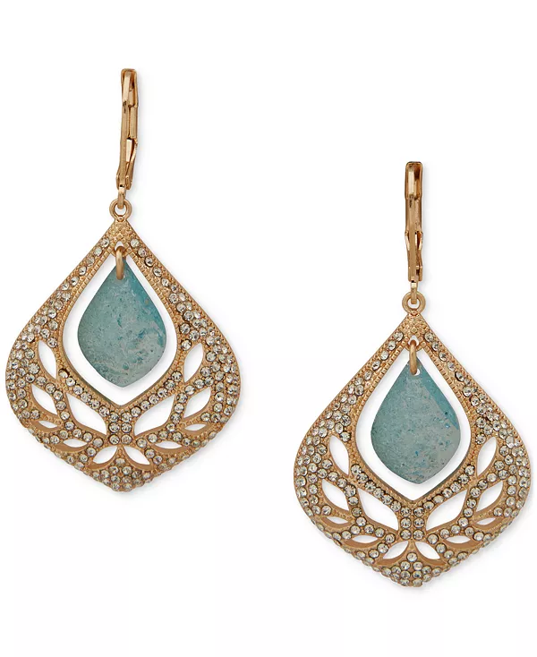 

Серьги-Подвески в виде открытых каменных веток Lonna & Lilly, navy