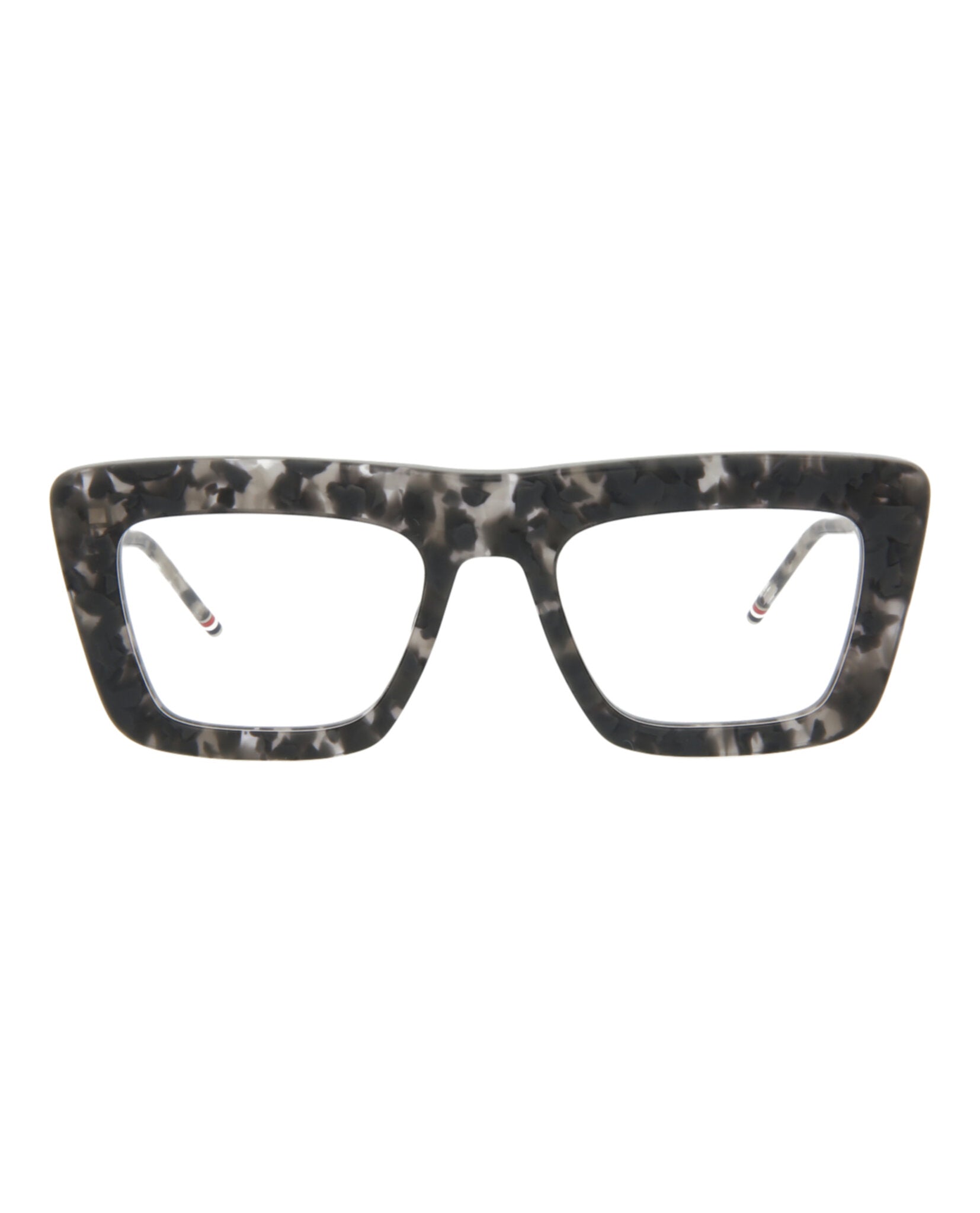 

Оптические оправы из ацетата с квадратной оправой Thom Browne, цвет grey tortoise transparent
