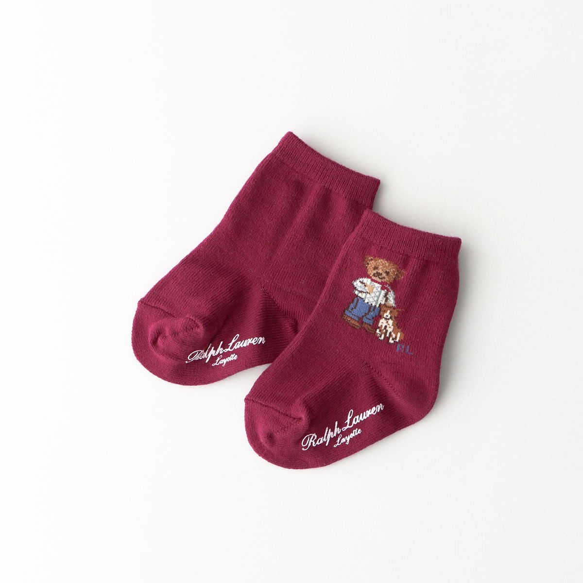 Детские носки Alan Isle Bear с нескользящей подошвой Polo Ralph Lauren, 17. Rose