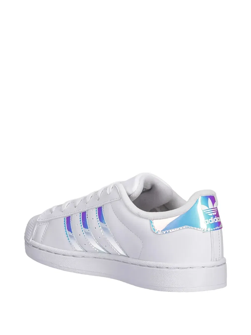 Кожаные кеды Superstar с полосками Adidas Kids, белый — фото 2