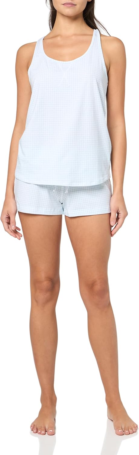 

Женский пижамный комплект Calvin Klein: майка и боксеры, Modern Gingham + Omphalodes