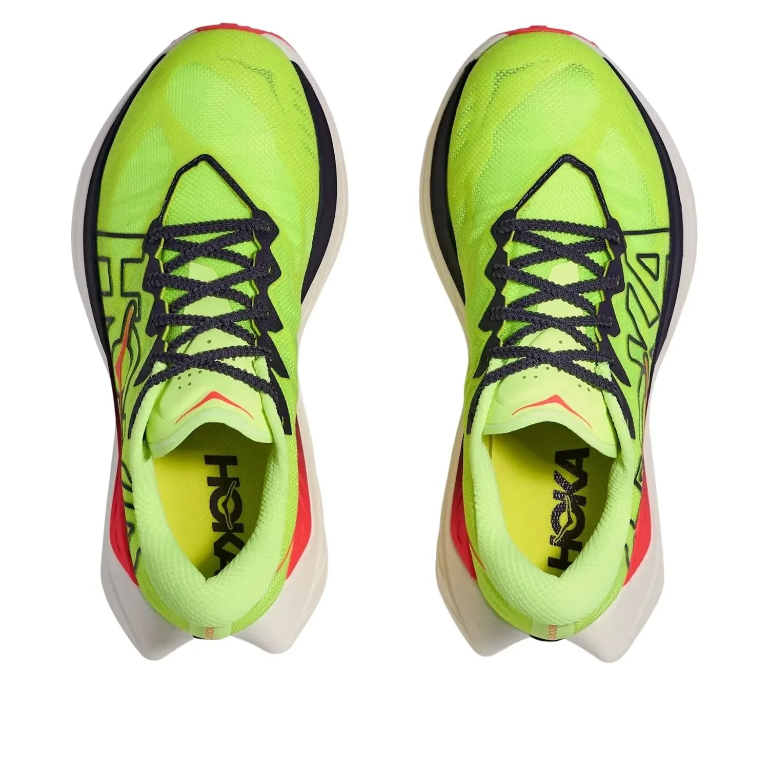 Кроссовки HOKA ONE ONE Rocket X Trail 'Neon Yu Neon Flame', мультиколор — фото 3
