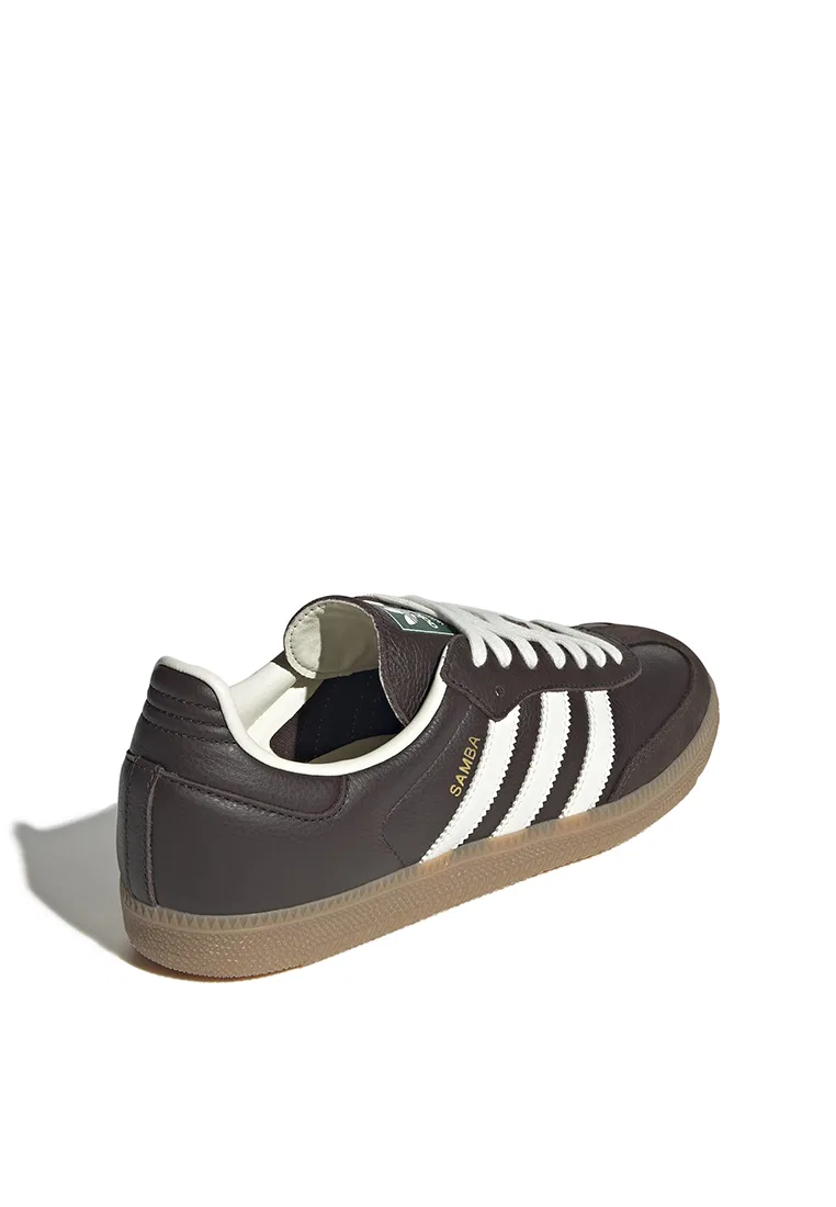 Кроссовки, низкие, Samba OG, Adidas, белый/темно-коричневый — фото 3
