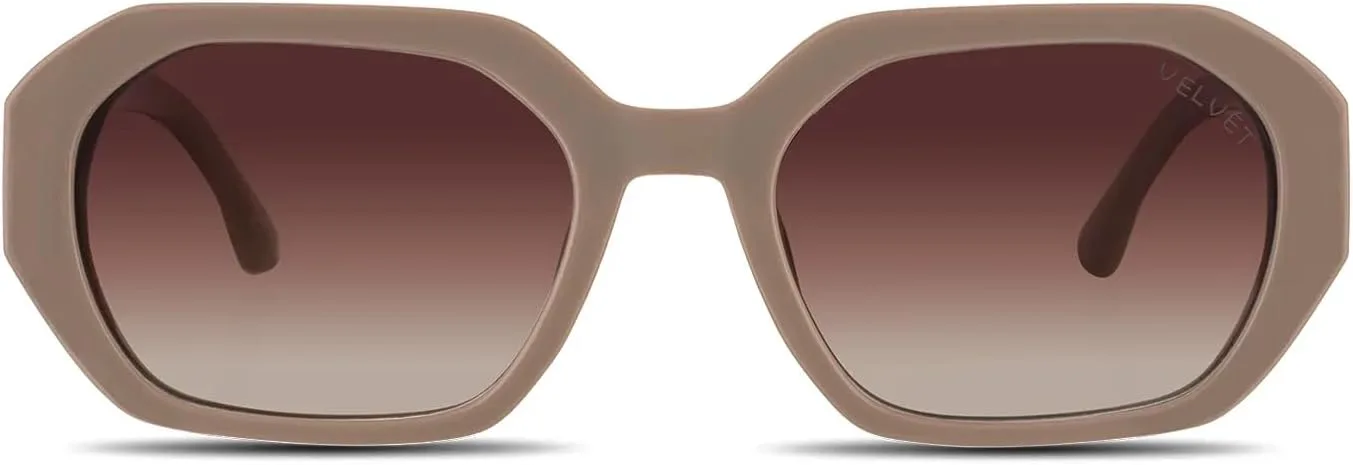 

Солнцезащитные очки Velvet Eyewear для женщин, модель Nina, бежевый цвет - 100% защита от УФ-излучения - разработаны для женщин - произведено в США, V767BE01, Beige