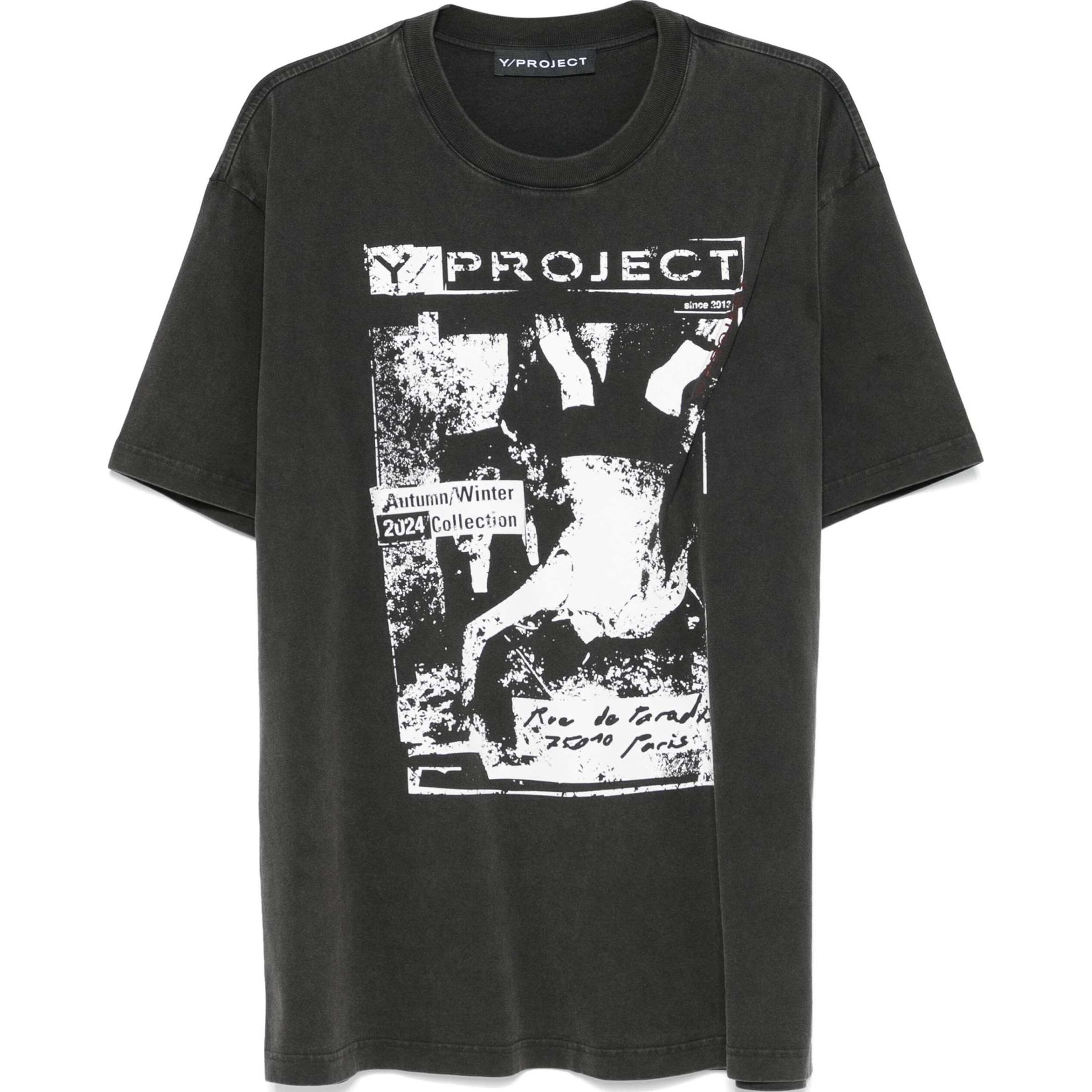 

Футболка с принтом rock band и логотипом pinched Y/Project, черный