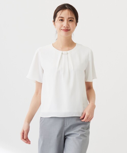 

Топ прозрачный полосатый J.PRESS, белый