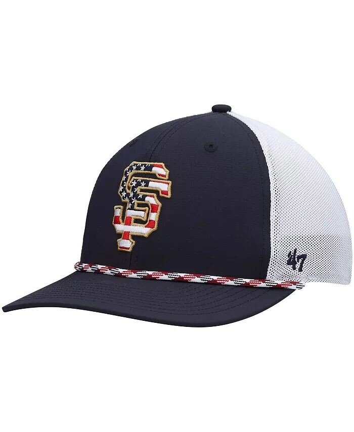 

Мужская темно-синяя, белая шляпа '47 San Francisco Giants Flag Fill Trucker Snapback '47 Brand