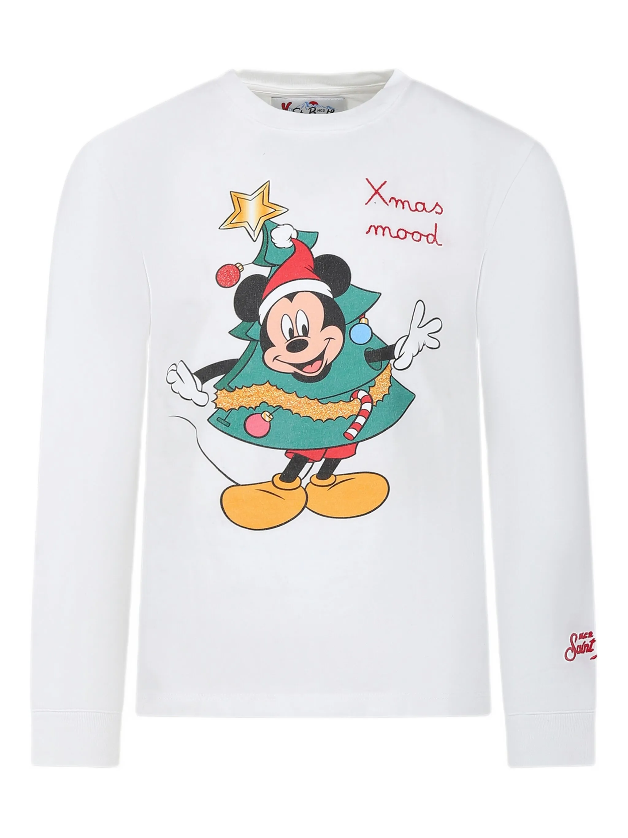 

Футболка с графическим рисунком X Disney с длинным рукавом Mc2 Saint Barth Kids, белый