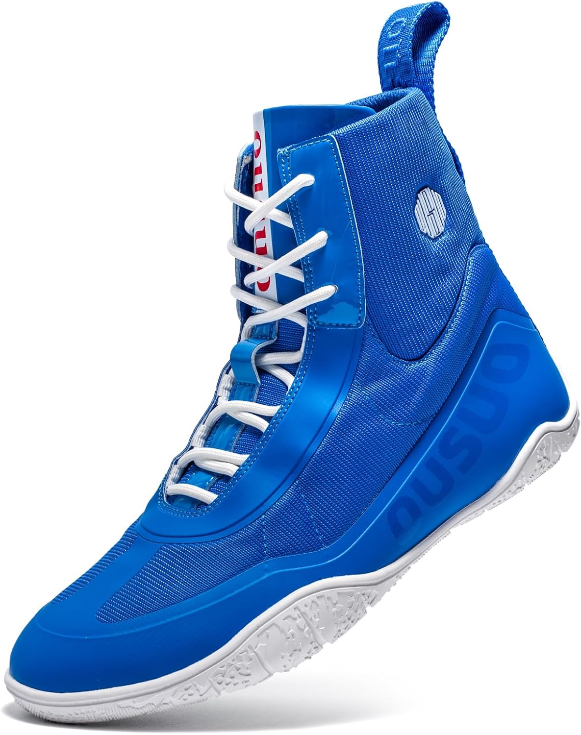 

Мужские борцовские кроссовки Боксерские кроссовки Высокие фитнес-кеды Обувь для тяжелой атлетики Бойцовская обувь С подошвой с нулевым перепадом Ousuo, синий