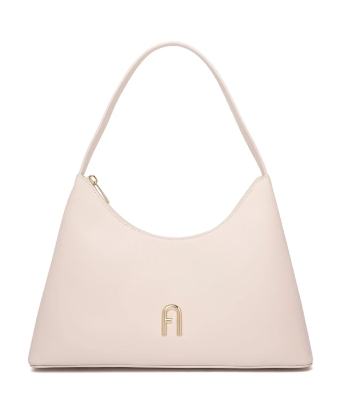 

Кремовая сумка через плечо, украшенная стразами. Furla, бежевый