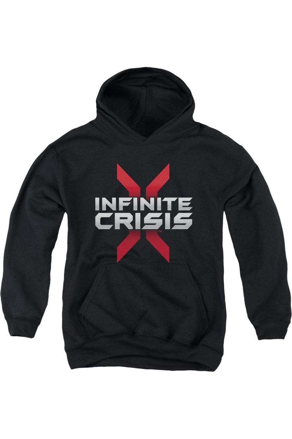 

Молодежная толстовка с капюшоном Infinite Crisis Logo Gildan, черный