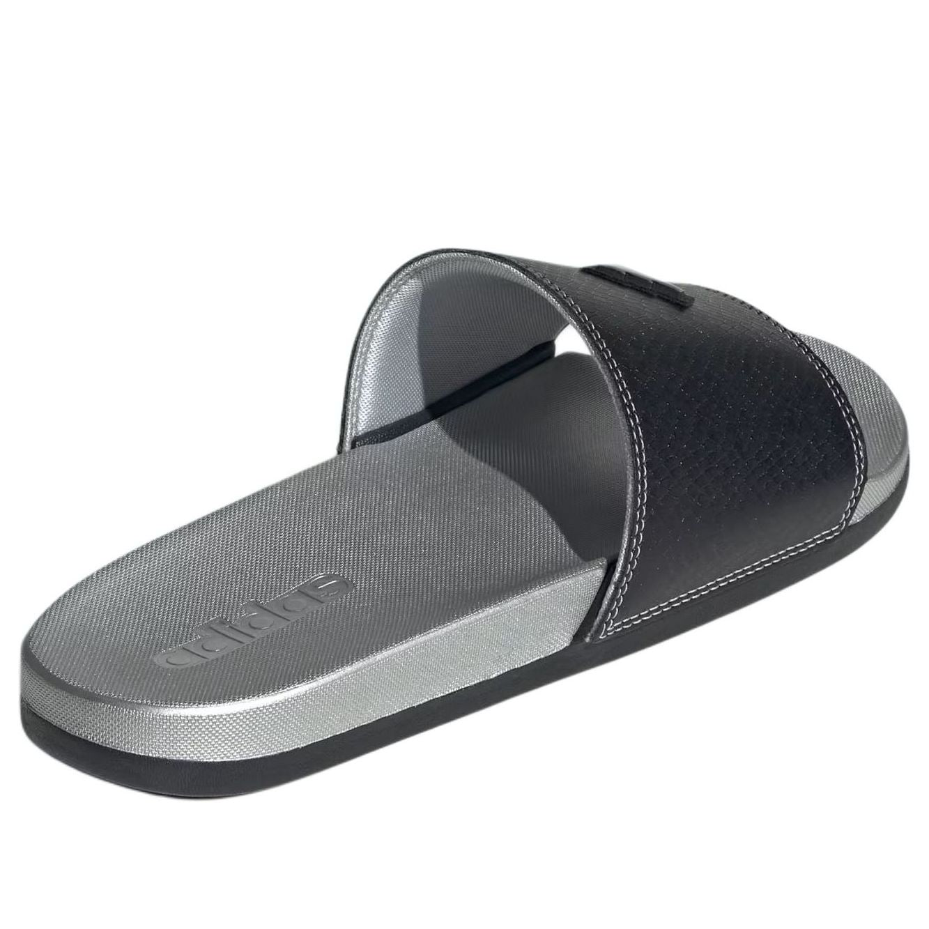 Шлепанцы adidas Adilette Comfort Slides ' Black Silver Metallic' — фото 4