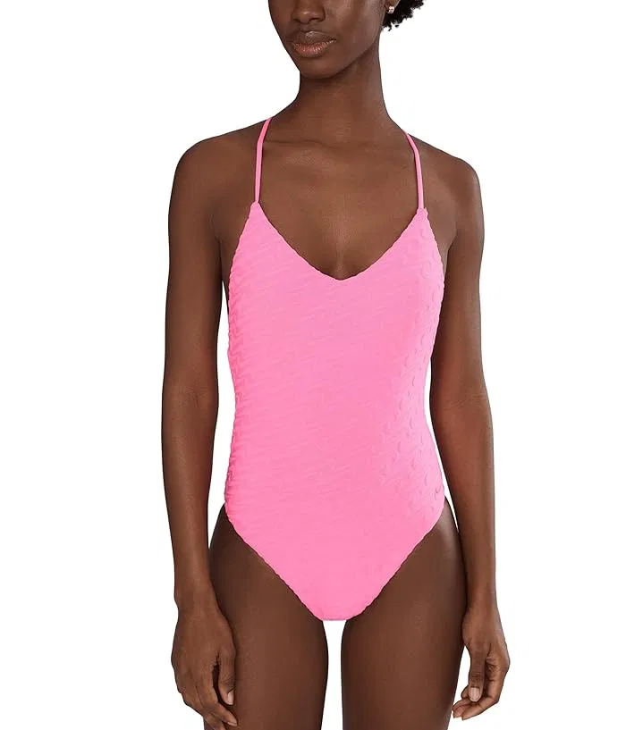 Купальник слитный Swoosh Link Terry Y-Back Nike, Pink Glow