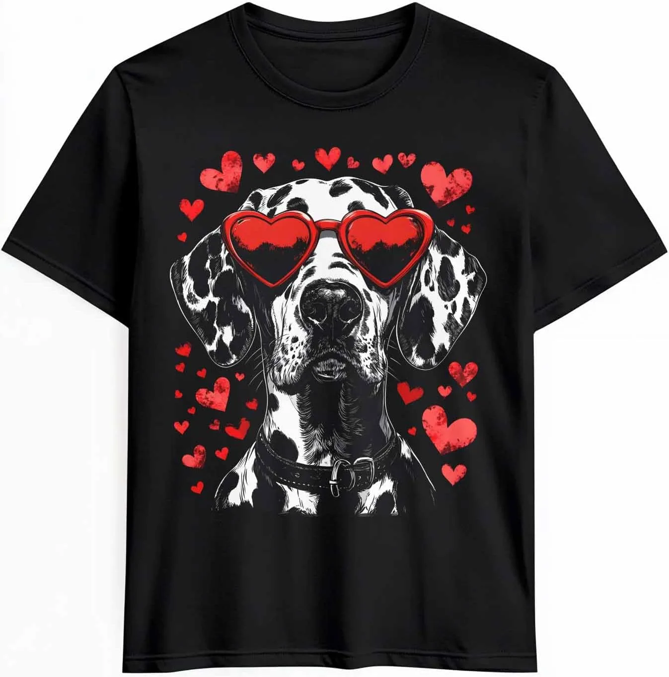 

Мужская футболка с принтом Love Dog и очками, красная, хлопок CosyBright