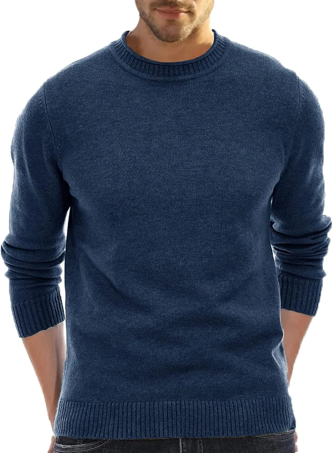 

Свитер мужской Casual Thermal Crewneck Pullover легкий